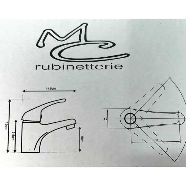 Miscelatore Monoforo Lavabo Serie Alice con piletta da 11/4" e flessibili - immagine 2